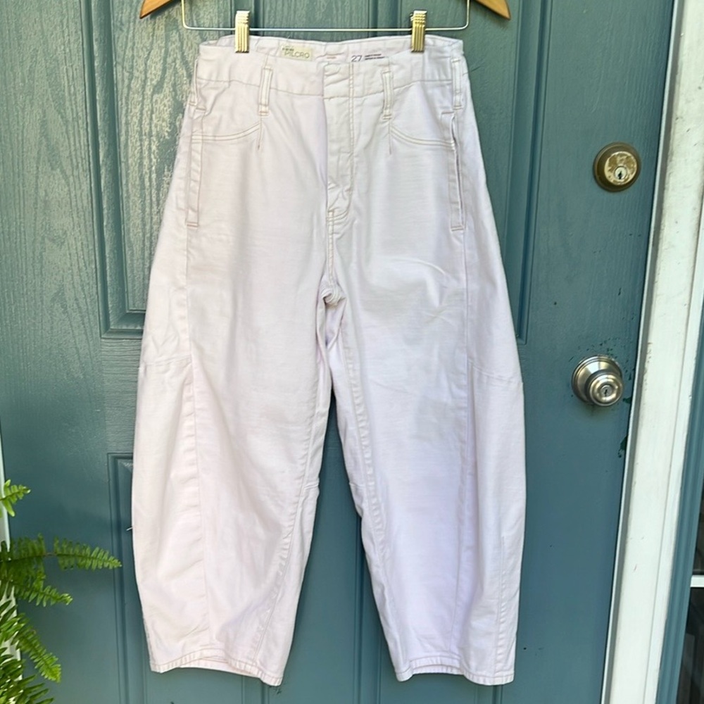 Pilcro Light Pink Barrel Style Jeans